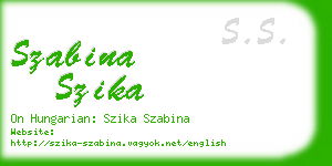 szabina szika business card